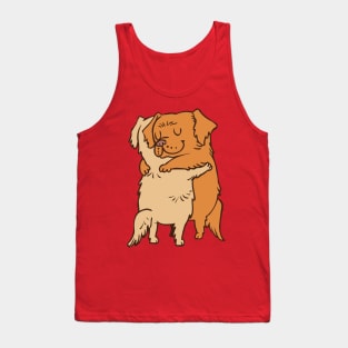 Golden Retriever hugs Tank Top